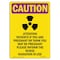 Signmission OSHA RADIATION Sign, Attention Patients W/ Symbol, 14in X 10in Aluminum, 10" W, 14" H, Portrait OS-CR-A-1014-V-10220 - alternate 1